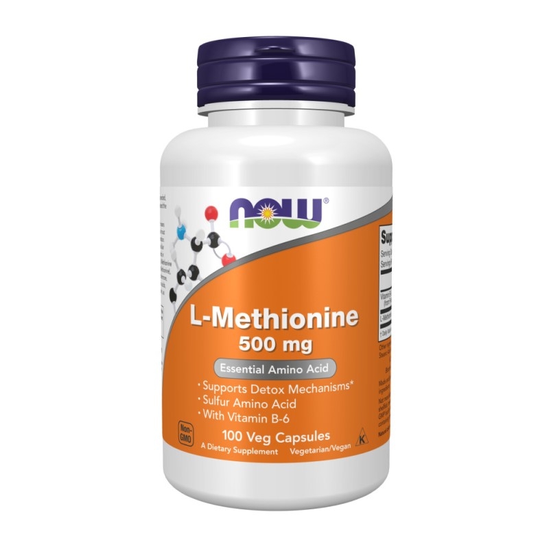 NOW FOODS L-Methionine 500 mg 100 veg caps.