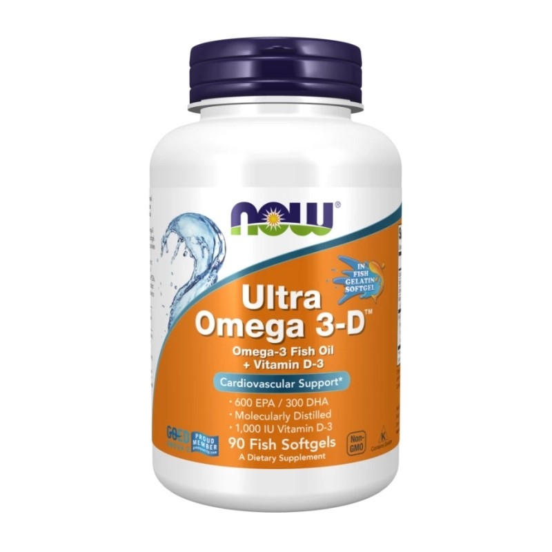 NOW FOODS Ultra Omega 3-D Vit.D-3  90 gels.