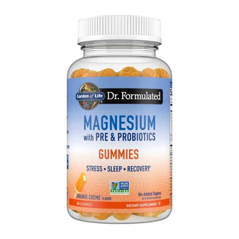 GARDEN OF LIFE Dr.Formulated Magnesium With Pre & Probiotics Gummies 60 gummies Pomarańcza