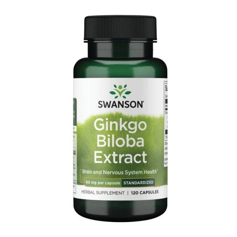SWANSON Ginkgo Biloba Extract GinkoSelect 60 mg 120 caps.
