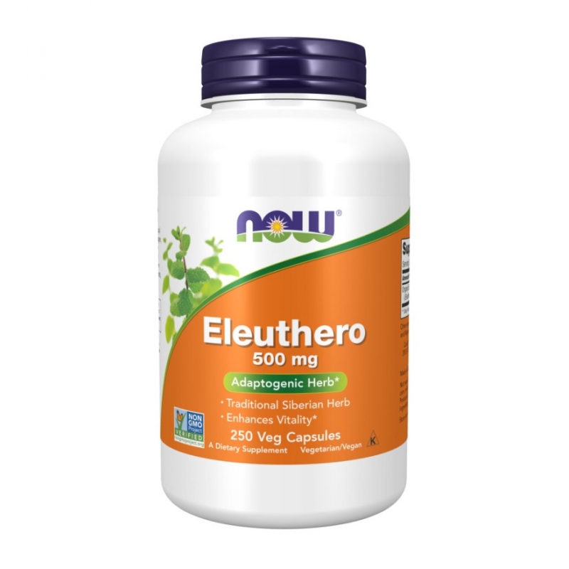 NOW FOODS Eleuthero 500 mg 250 veg caps.