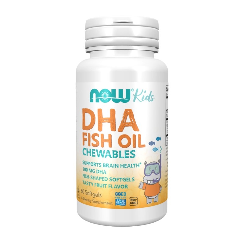 NOW FOODS DHA Kids Chewable 100 mg 60 softgels