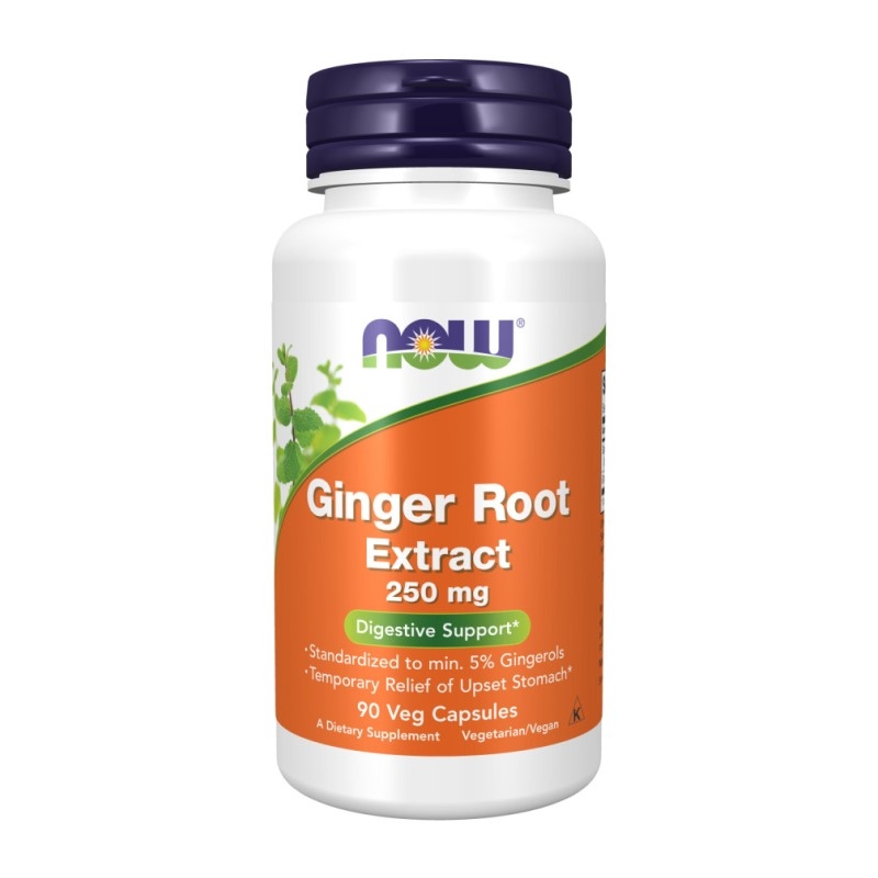 NOW FOODS Ginger Root Extract 250 mg 90 veg caps.