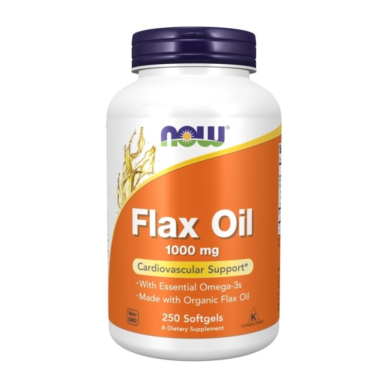 NOW FOODS Flax Oil 1000mg 250 gels.