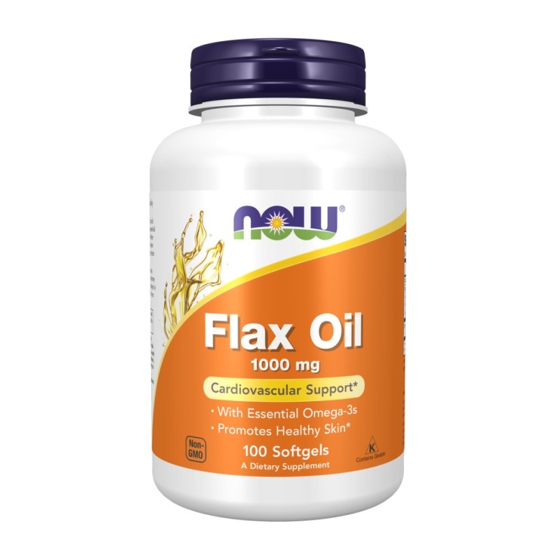 NOW FOODS Flax Oil 1000mg 100 gels.