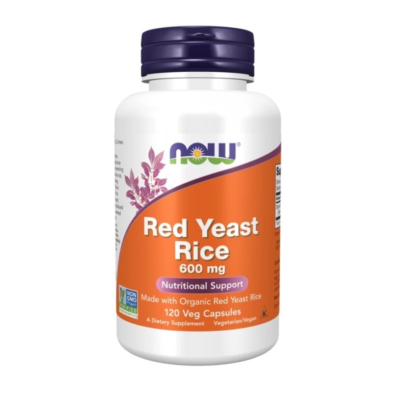 NOW FOODS Red Yeast Rice 600 mg 120 veg caps.
