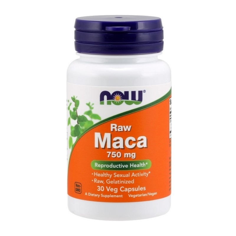 NOW FOODS MACA Raw 6:1 750 mg 30 veg caps.