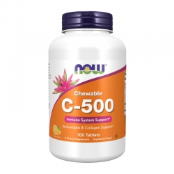 NOW FOODS Vitamin C-500 Orange Chewable 100 tab.