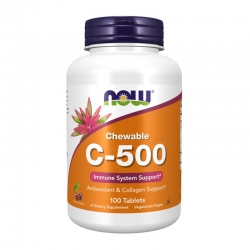 NOW FOODS Vitamin C-500 Cherry Chewable 100 tab.