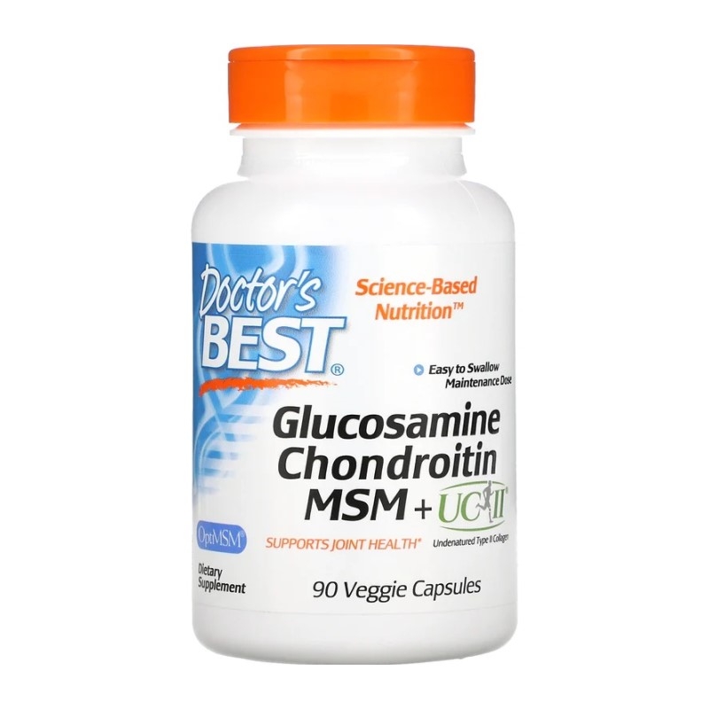 DOCTOR'S BEST Glucosamine Chondroitin MSM + UCII 90 veg caps.