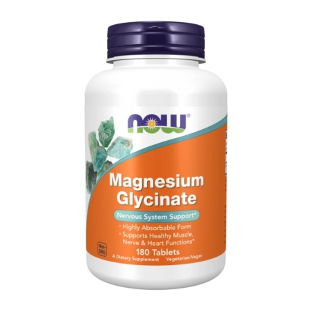 NOW FOODS Magnesium Glycinate 100 mg 180 tabs.