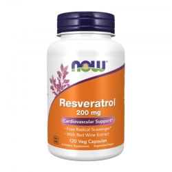 NOW FOODS Resveratrol with Red Wine Ext. 120 kaps.