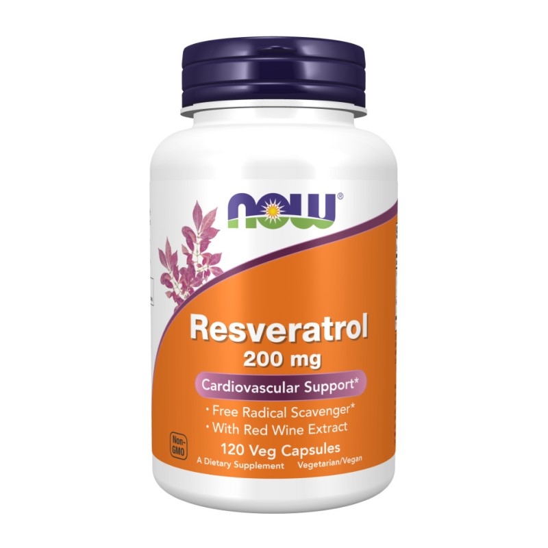 NOW FOODS Resveratrol with Red Wine Ext. 120 kaps.