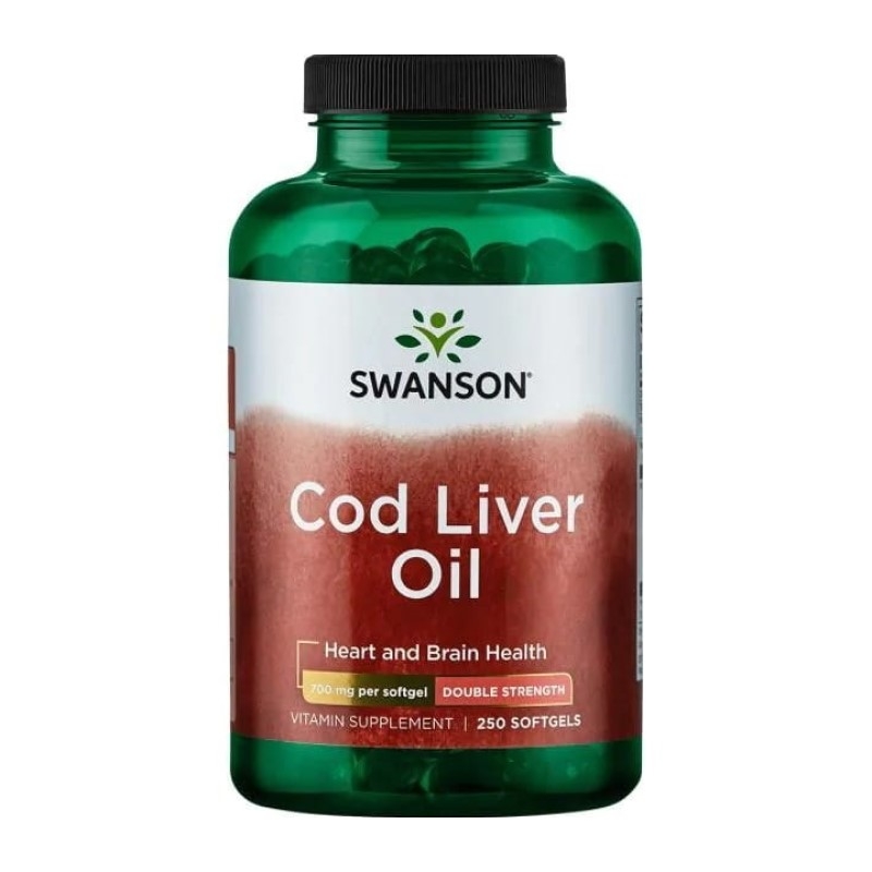 SWANSON Cod Liver Oil 700 mg 250 soft gels.