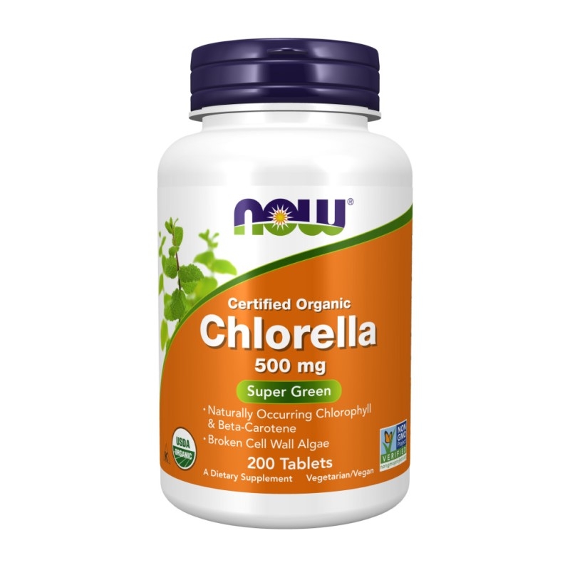 NOW FOODS Chlorella 500 mg Organic 200 tabs.
