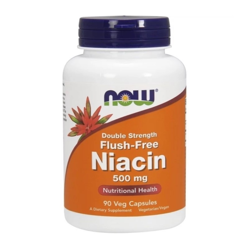 NOW FOODS Flush-Free Niacin 500 mg 90 veg caps.