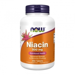 NOW FOODS Niacin 500mg sustained release 250 tabl.