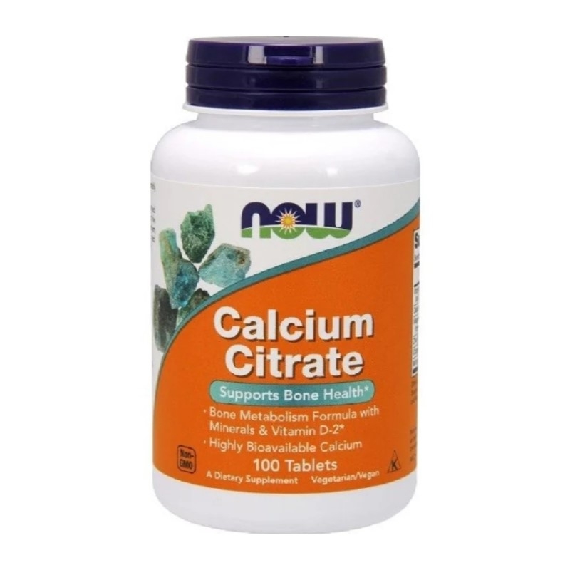 NOW FOODS Calcium Citrate (cytrynian wapnia) 100 tabs.