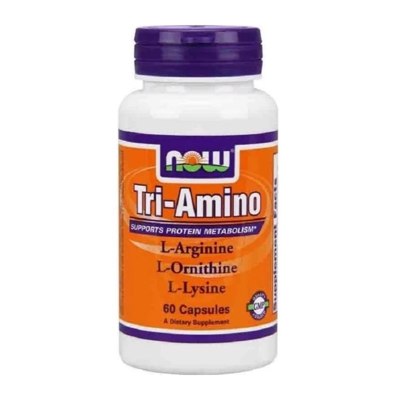 NOW Foods Tri-Amino (Arginine, Ornithine, Lysine) 60 capsules