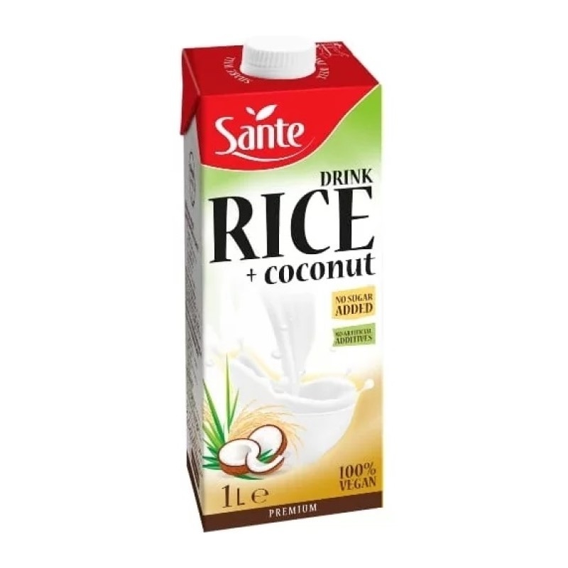 SANTE Napój Ryż Kokos Bez Dodatku Cukru 1L