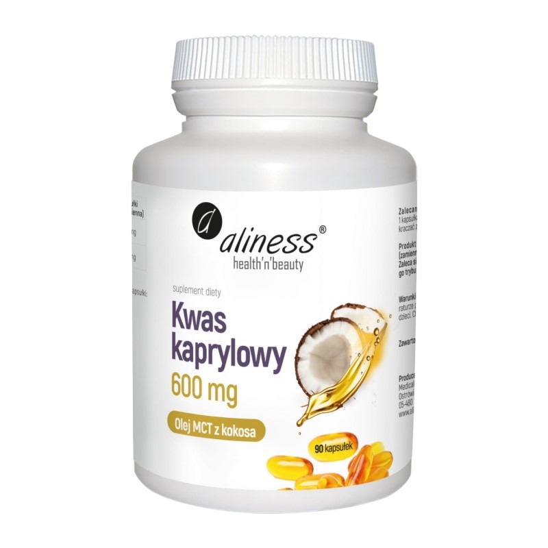 ALINESS Kwas Kaprylowy 600 mg 90 gels.
