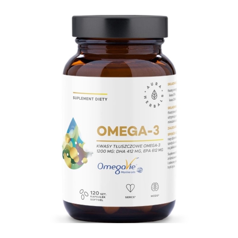 AURA HERBALS Omega 3 1200 mg 120 softgels