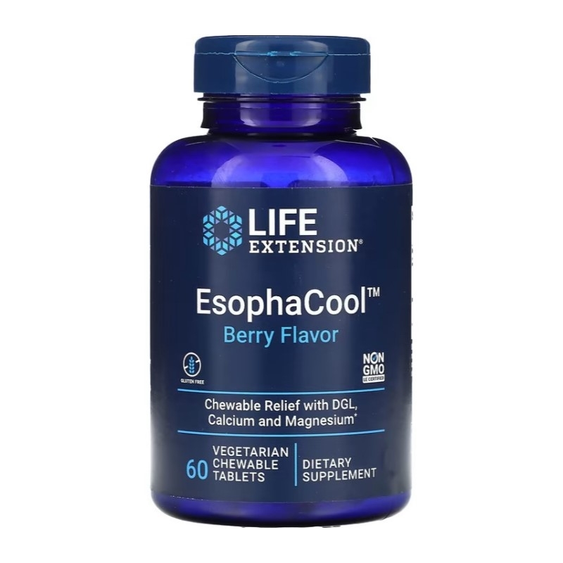 LIFE EXTENSION Esophageal Guardian 60 vege chewables Berry