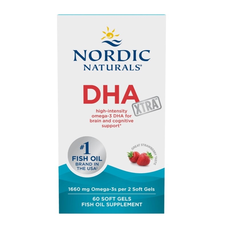 NORDIC DHA Xtra 1660 mg 60 softgels Strawberry