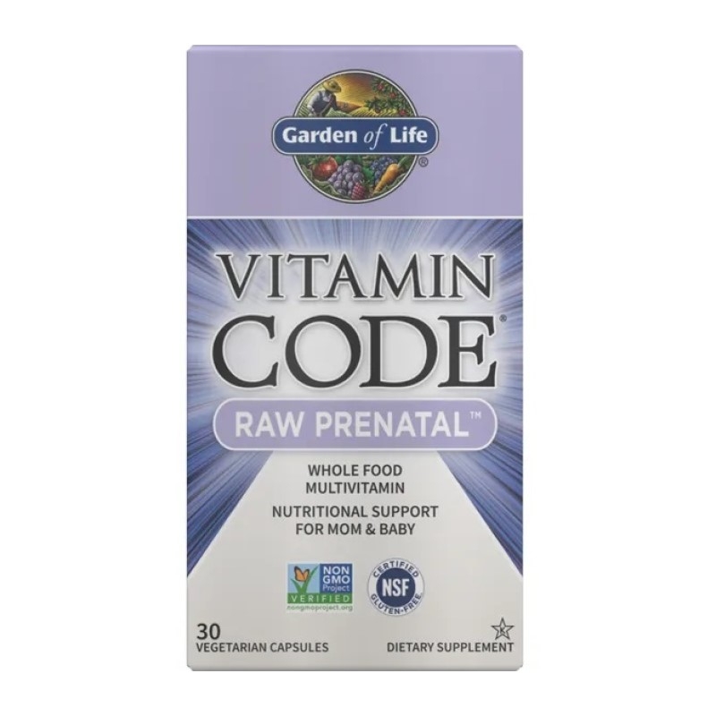 GARDEN OF LIFE Vitamin Code RAW Prenatal 30 veg caps.