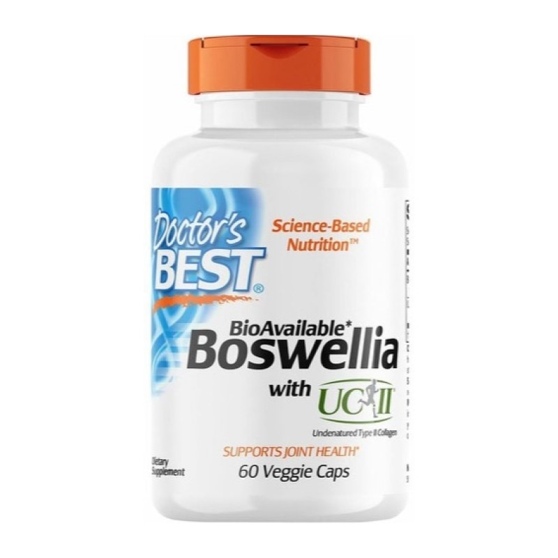 DOCTOR'S BEST Boswellia with UC-II 60 veg caps.