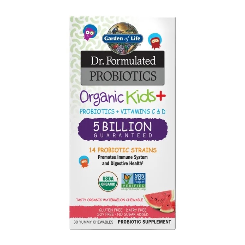 GARDEN OF LIFE Dr.Formulated Probiotics Organic Kids+, Berry Cherry 30 chewables