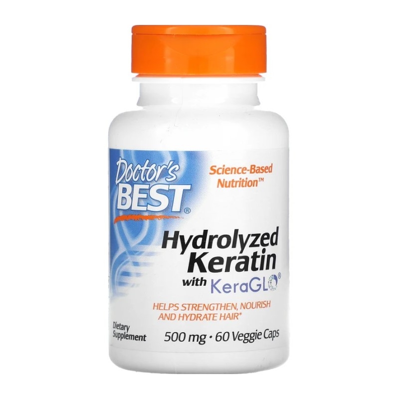 DOCTOR'S BEST Hydrolyzed Keratin 500 mg 60 veg caps.