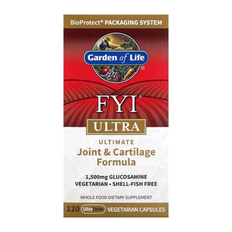 GARDEN OF LIFE FYI Ultra Joint and Cartilage Formula 120 veg caps.