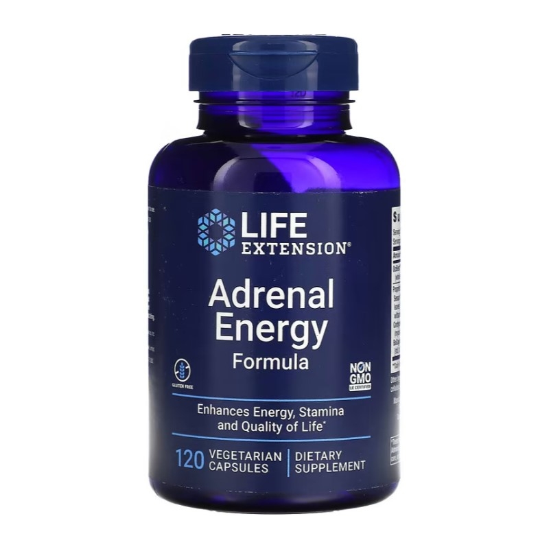 LIFE EXTENSION Adrenal Energy Formula 120 veg caps.