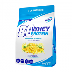 6PAK Whey 908 g BIAŁA CZEKOLADA-MALINA (28.02.2025)