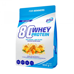 6PAK Whey 908 g BIAŁA CZEKOLADA-MALINA (28.02.2025)