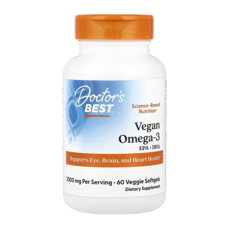 DOCTOR'S BEST Vegan Omega-3 EPA + DHA 60 veg softgels