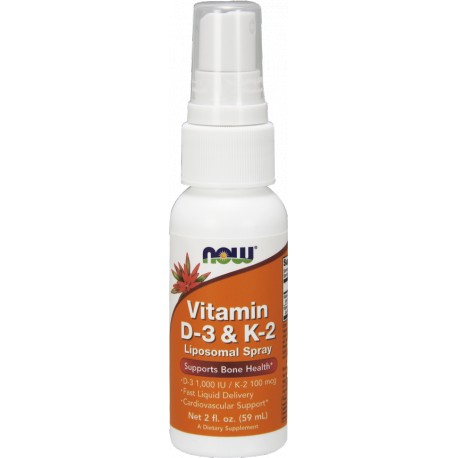 Now Foods Witamina D3k2 Spray 59 Ml